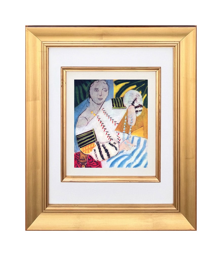 Matisse 21 The Embroidered Blouse Framed: Title: Matisse 21 The Embroidered Blouse Framed Artist: Matisse Description: Title: The Embroidered Blouse Artist: Henri Matisse (After) Country: France Medium: Engraving 21 Marks: Not