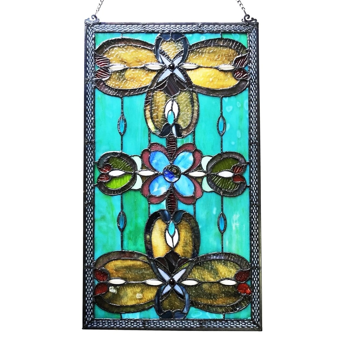 26" Stained Glass Window Hanging Panel Suncatcher - 3