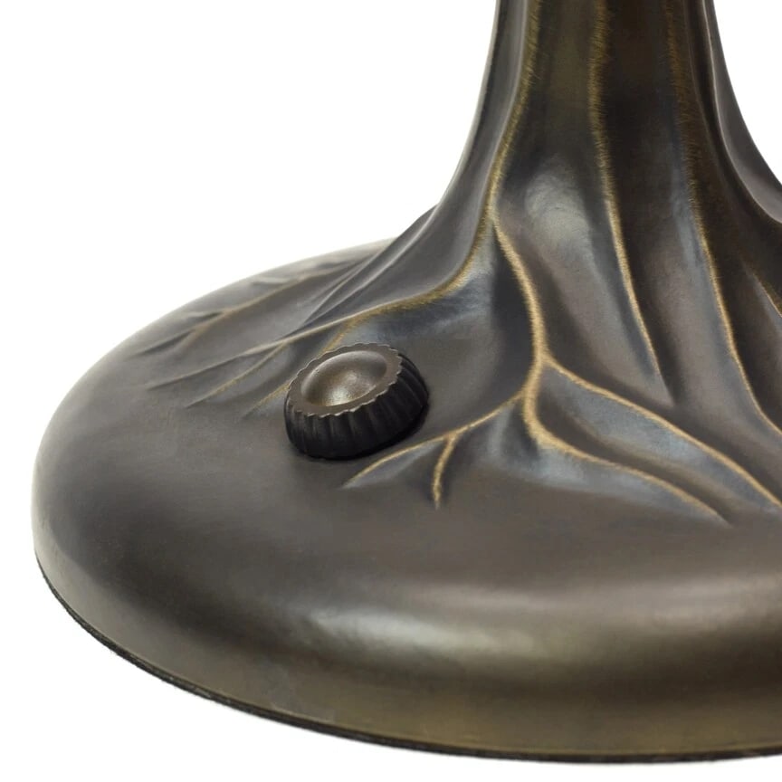 31.75" Cherry Blossoms Stained Glass Table Lamp - 10