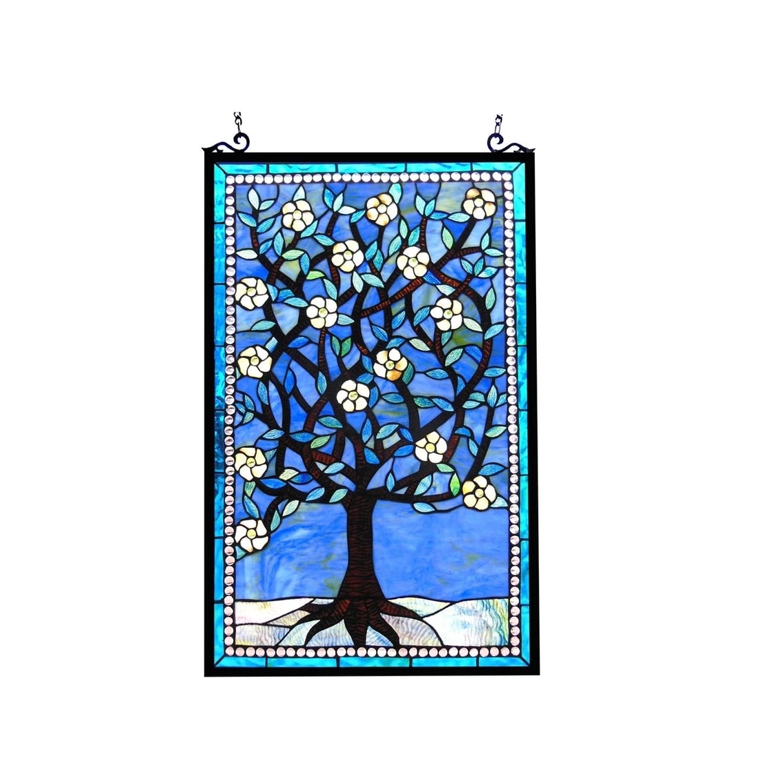 32" Stained Glass Window Hanging Panel Suncatcher - 2