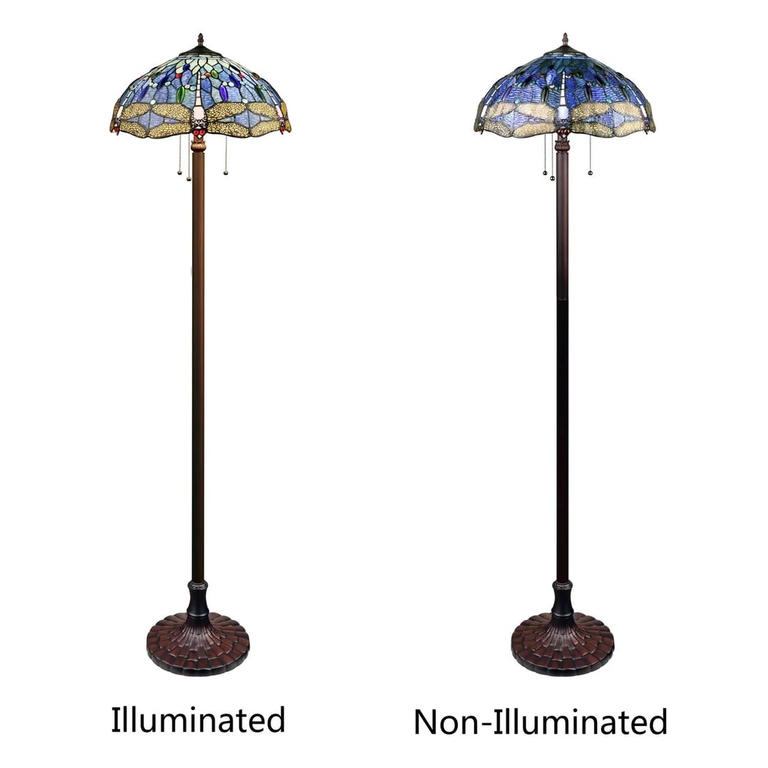 64.76" Stained Glass Floor Lamp - 6