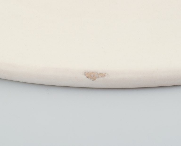 Einar Johansen, Danish ceramist. Unique ceramic bowl with a motif of leaping deer. Art Deco style. - 6