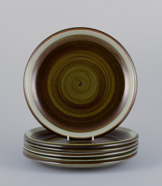 Marianne Westman (1928-2017) for Rörstrand, Sweden. A set of six "Maya" stoneware dinner (1 of 4)