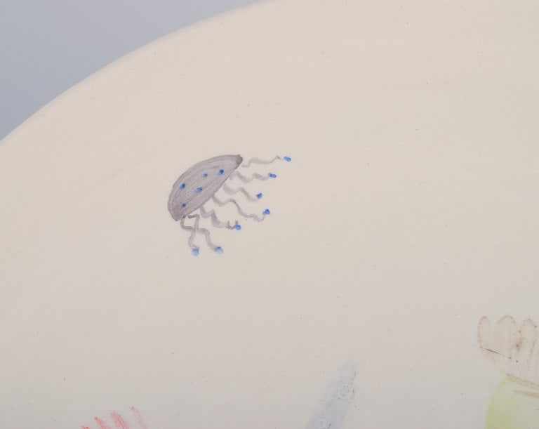 Stig Lindberg for Gustavsberg. "Löja" plate. Hand-painted with a fish motif. Satirical - 3