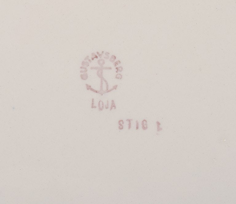 Stig Lindberg for Gustavsberg. "Löja" plate. Hand-painted with a fish motif. Satirical - 4