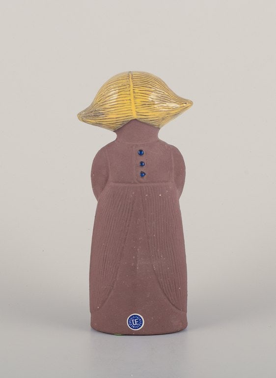 Mari Simmulson for Upsala Ekeby. Ceramic figurine of a girl with two cats. - 2