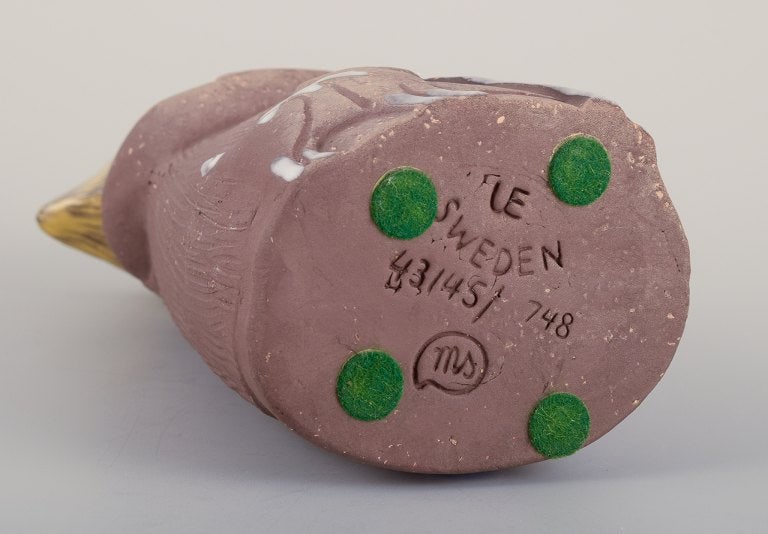 Mari Simmulson for Upsala Ekeby. Ceramic figurine of a girl with two cats. - 8