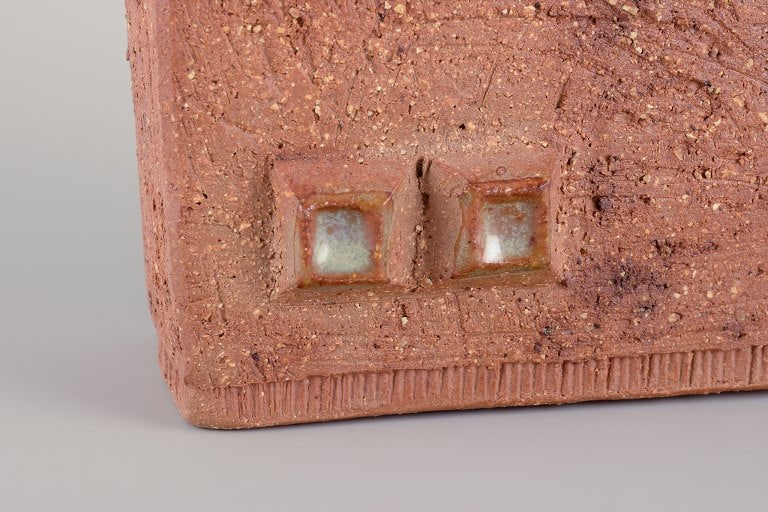 Curt Magnus Addin, own workshop, Swedish ceramic artist. Unique ceramic vase in a modernist style, - 7