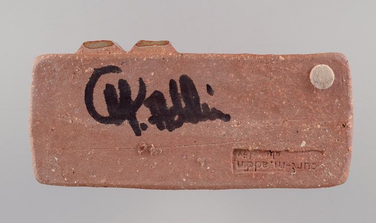 Curt Magnus Addin, own workshop, Swedish ceramic artist. Unique ceramic vase in a modernist style, - 8