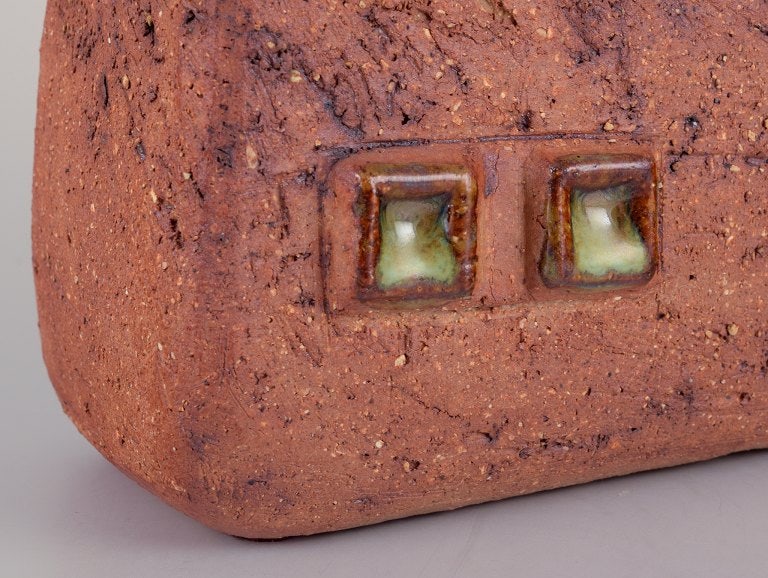 Curt Magnus Addin, own workshop, Swedish ceramic artist. Unique ceramic vase in a modernist style, - 4