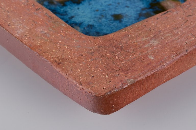 Curt Magnus Addin, own workshop, Swedish ceramic artist. Low unique bowl in a modernist style, made - 6