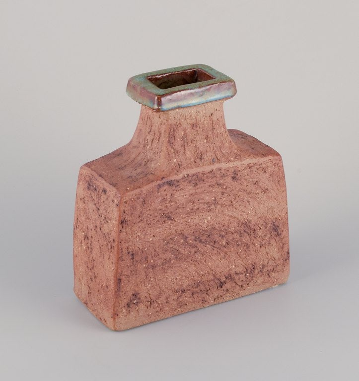 Curt Magnus Addin, own workshop, Swedish ceramic artist. Unique ceramic vase in a modernist style, - 2
