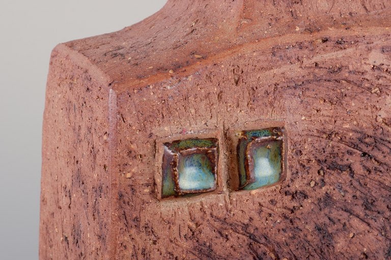 Curt Magnus Addin, own workshop, Swedish ceramic artist. Unique ceramic vase in a modernist style, - 4