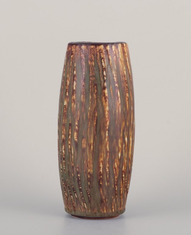 Gunnar Nylund for Rörstrand, ceramic vase with birch glaze. (1 of 6)