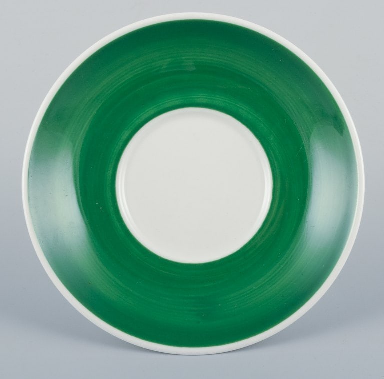 Stig Lindberg for Gustavsberg, Sweden. Rare "Tahiti" coffee cup with saucer. Hand-painted with - 6