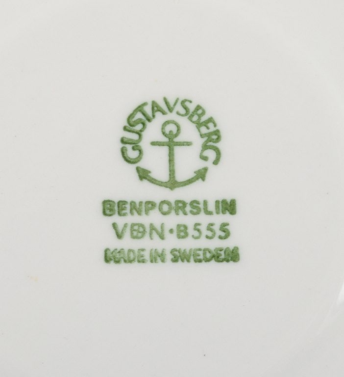 Stig Lindberg for Gustavsberg, Sweden. Rare "Tahiti" coffee cup with saucer. Hand-painted with - 7