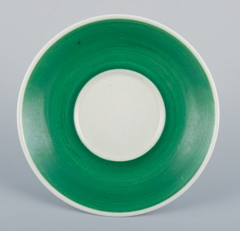 Stig Lindberg for Gustavsberg, Sweden. Rare "Tahiti" coffee cup with saucer. Hand-painted with - 6