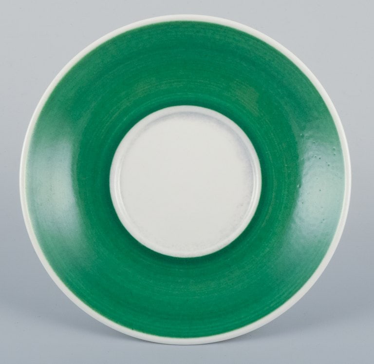 Stig Lindberg for Gustavsberg, Sweden. Rare "Tahiti" coffee cup with saucer. Hand-painted with - 5