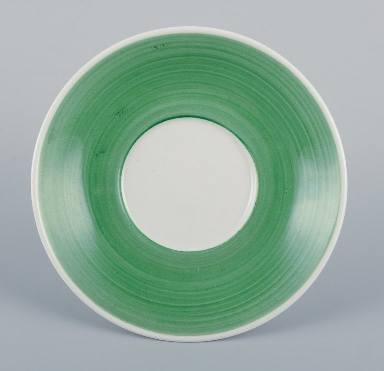 Stig Lindberg for Gustavsberg, Sweden. Rare "Tahiti" coffee cup with saucer. Hand-painted with - 6