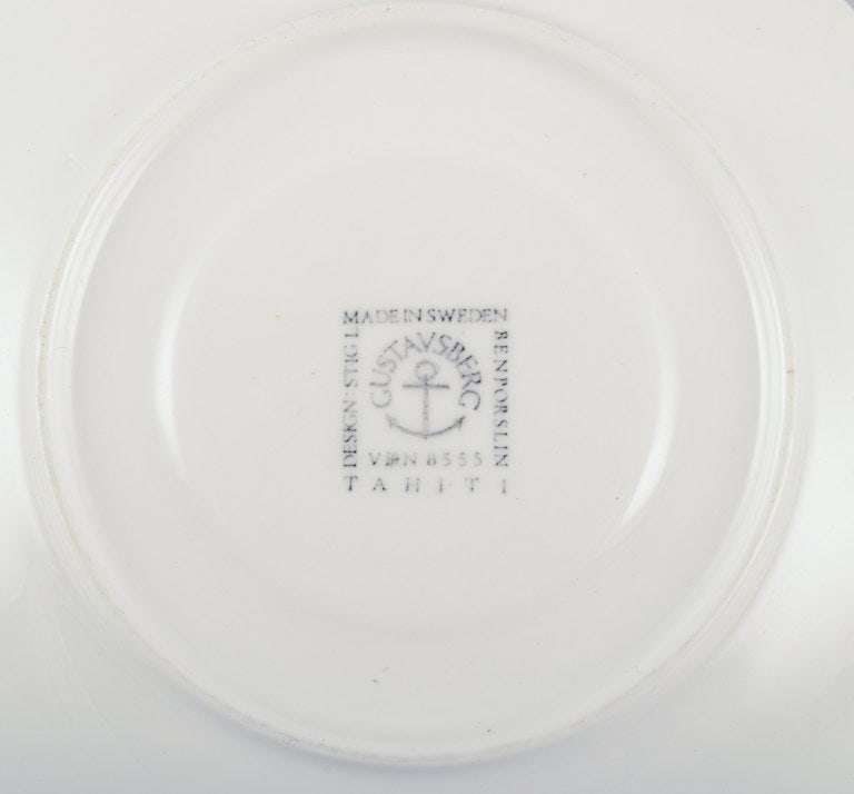 Stig Lindberg for Gustavsberg, Sweden. Rare "Tahiti" coffee cup with saucer. Hand-painted with - 7