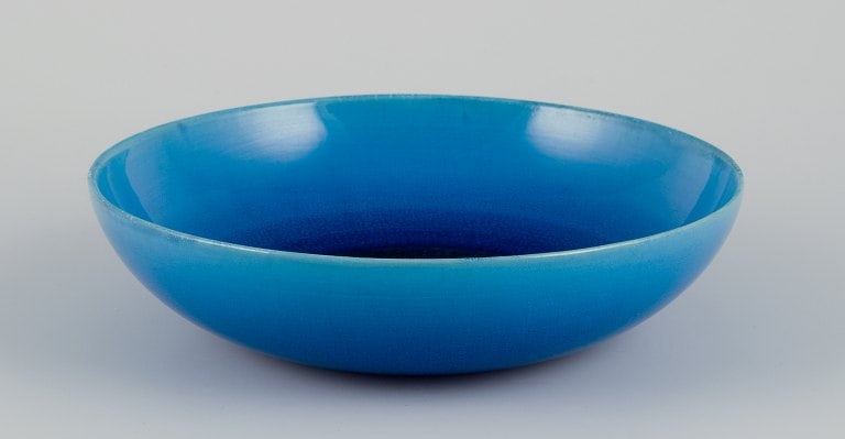 Carl Harry Stålhane (1920-1990) for Rörstrand, Sweden. Ceramic bowl in turquoise glaze.: Title: Carl Harry Stålhane (1920-1990) for Rörstrand, Sweden. Ceramic bowl in turquoise glaze. Description: Carl Harry Stålhane (1920-1990) for Rörstrand, Sweden. Ceramic bowl in t