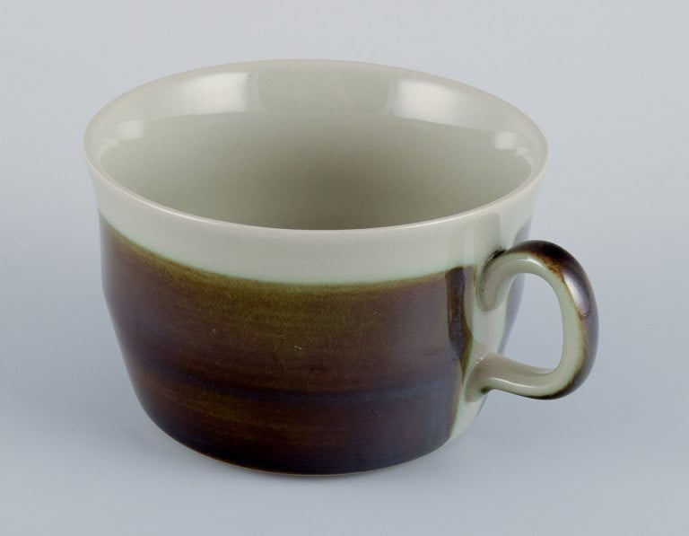 Marianne Westman for Rörstrand, "Maya", a set of four coffee cups in stoneware with green-brown - 3