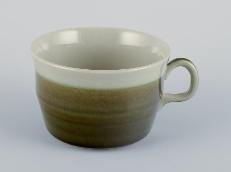 Marianne Westman for Rörstrand, "Maya", a set of six coffee cups in stoneware with green-brown - 2