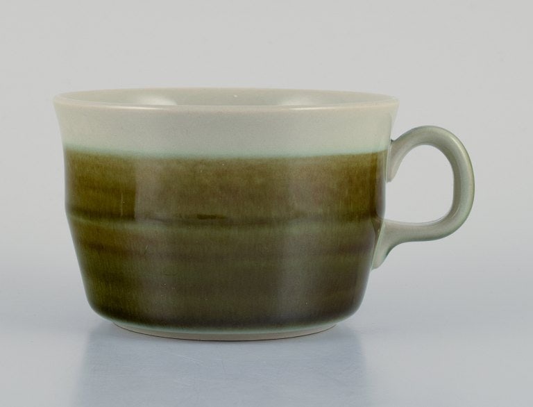 Marianne Westman for Rörstrand, "Maya", a set of six coffee cups in stoneware with green-brown - 3