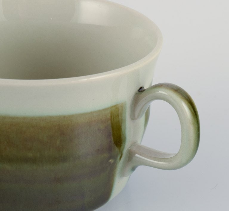 Marianne Westman for Rörstrand, "Maya", a set of six coffee cups in stoneware with green-brown - 4