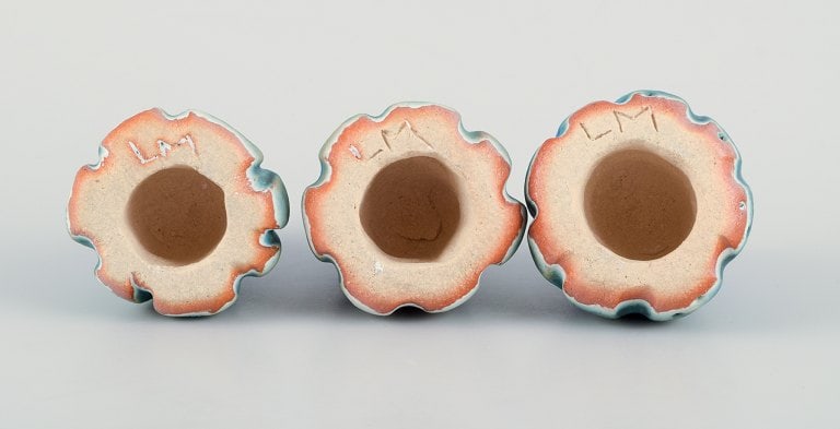 Linda MathLinda Mathison, Swedish contemporary ceramic artist, three small unique ceramic sculptures - 6