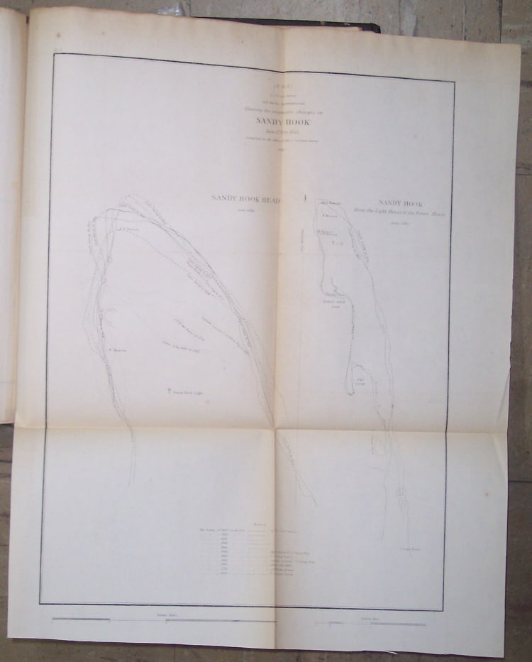 (B. No.3) ... Showing the Progressive Changes in Sandy Hook from 1779 to 1855 - 2
