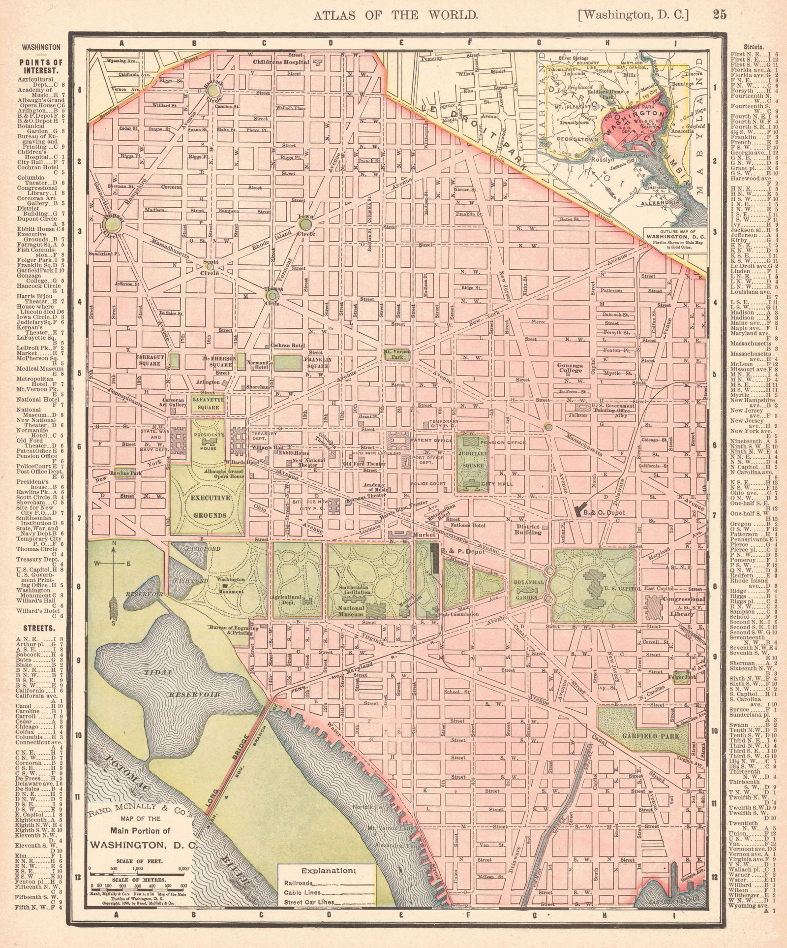 Rand, McNally & Co.'S Map of the Main Portion of Washington, D. C.: Publication Date:c1895Title:Rand, McNally & Co.'S Map of the Main Portion of Washington, D. C.Cartographer:RAND, MCNALLY & CO.Publisher:RAND, MCNALLY & CO.Brief Description:"Rand, McNally & Co.'s New
