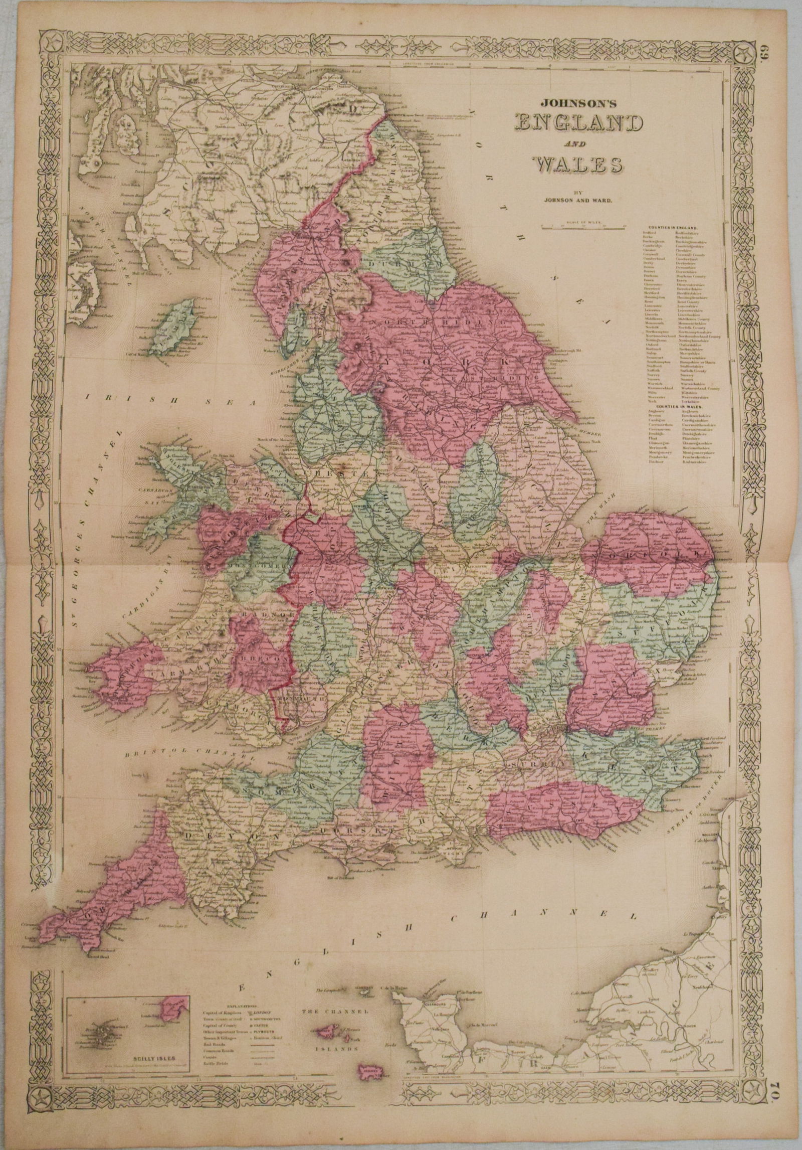 1863 Johnson Map of England and Wales -- Johnson's England and Wales (1 of 1)