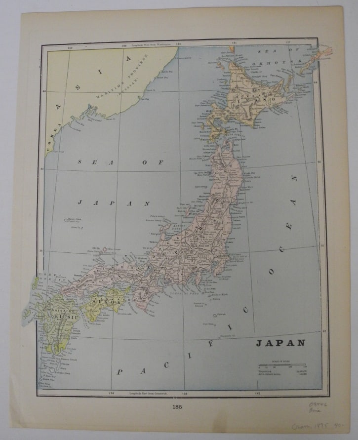 Japan: Publication Date:1896Title:JapanCartographer:CRAM, GEO. F.Publisher:GEO. F. CRAMBrief Description:From Cram's Universal Atlas, Geographical, astronomical and historical... Map of Java on