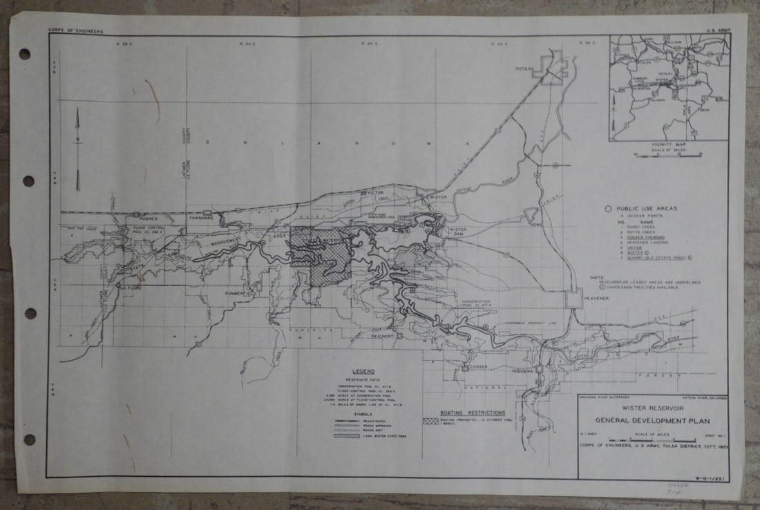Wister Reservoir. General Development Plan (1 of 1)