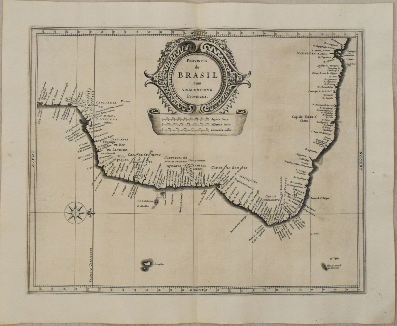 1640 Gerritsz/De Laet Map of Brazil -- Provincia de Brasil cum Adiacentibus Provinciis: Title:1640 Gerritsz/De Laet Map of Brazil -- Provincia de Brasil cum Adiacentibus ProvinciisCartographer:Gerritsz/De LaetYear/Place:1640, LeidenMap Dimension(in.):11 X 14.1 in.Description:This is an