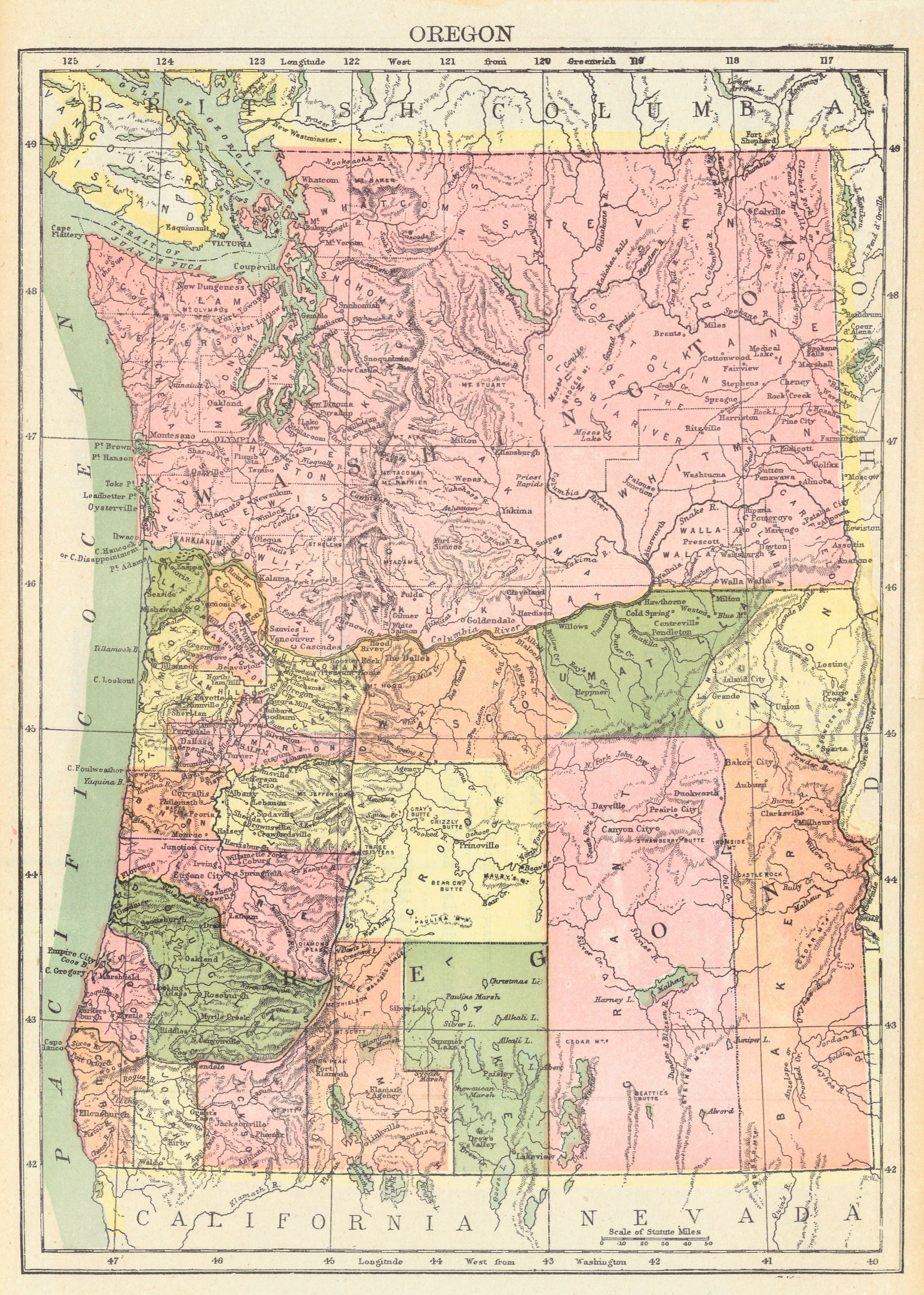 Oregon - Washington: Publication Date:1900Title:Oregon - WashingtonCartographer:SERVOSS, R. D.Publisher:THE SNOW-CHURCH SURETY CO.Brief Description:With text of laws. Unusual state map published in a bankers' annual.