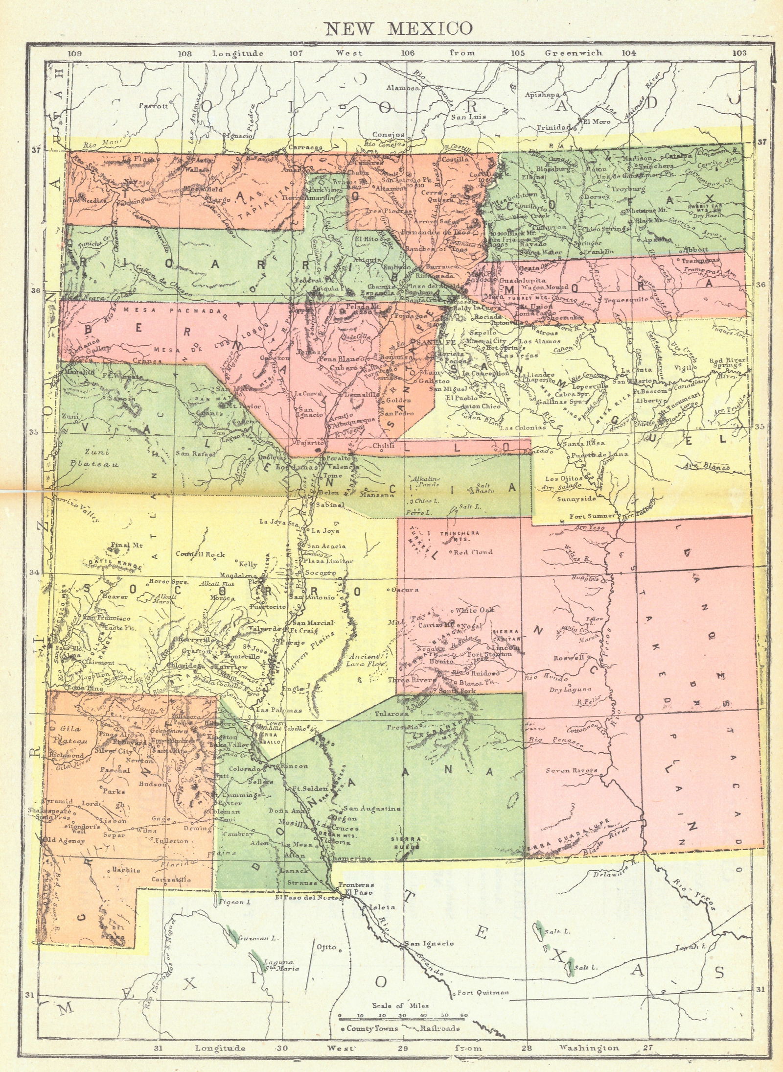 New Mexico: Publication Date:1900Title:New MexicoCartographer:SERVOSS, R. D.Publisher:THE SNOW-CHURCH SURETY CO.Brief Description:With text of laws. Unusual state map published in a bankers' annual. Fold