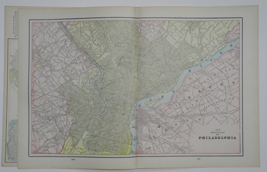 New Driving Map of Philadelphia: Publication Date:1896Title:New Driving Map of PhiladelphiaCartographer:CRAM, GEORGE F.Publisher:GEORGE F. CRAMBrief Description:Detailed double page plan. On reverse, plans of Baltimore and