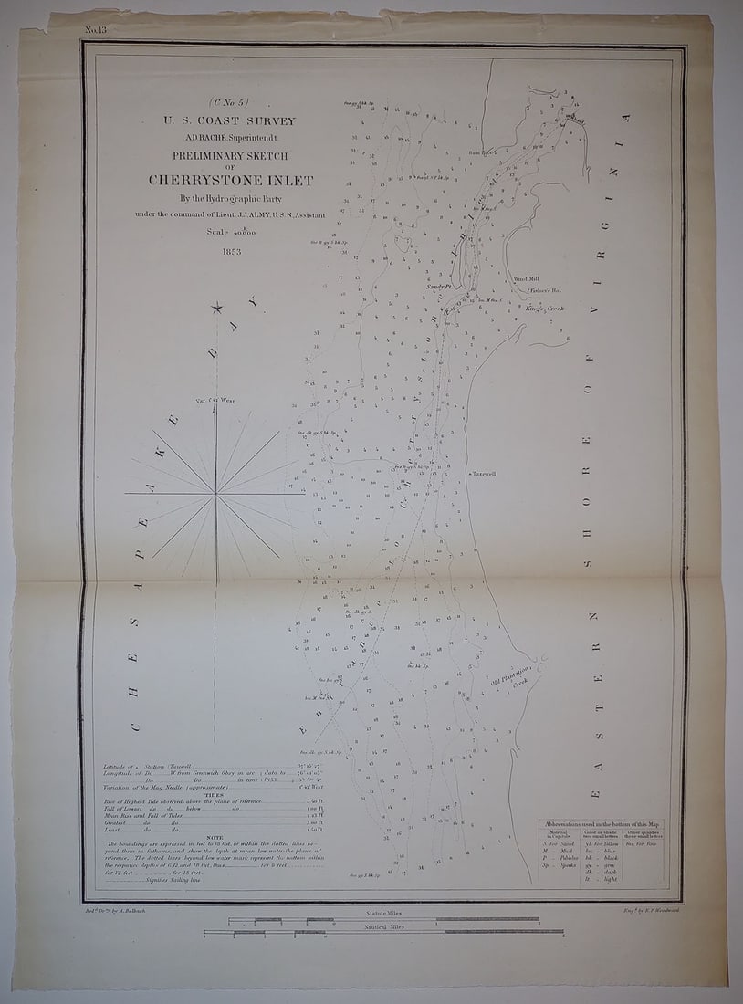 C No.5 ... Preliminary Sketch of Cherrystone Inlet [Virginia]: Publication Date:1853Title:C No.5 ... Preliminary Sketch of Cherrystone Inlet [Virginia]Cartographer:BALBACH, A.Publisher:U.S.C. S./ROBERT ARMSTRONGBrief Description:"by the hydrographic party under