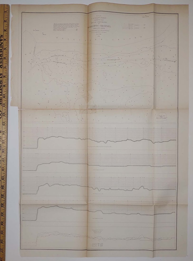 (E No.3) ... Map of Comparison of Maffitt's Channel Charleston Harbor (1 of 1)