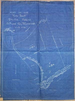 Map of the "Home Tract" Smith Farm: Publication Date:1930Title:Map of the "Home Tract" Smith FarmCartographer:GRAY, P. A. c.e.Publisher:Brief Description:"Sullivan Co., Tennessee Scale 1" = 300' "Height:17.8Width:13.1 Reserve: $25.00