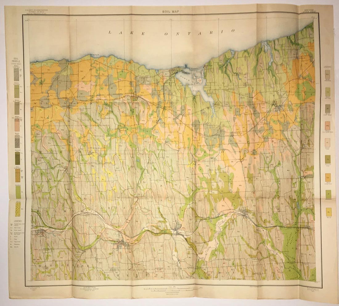 Soil Map New York. Lyons Sheet.: Publication Date:1902Title:Soil Map New York. Lyons Sheet.Cartographer:HEARN, W. E.Publisher:U.S. DEPT. OF AGRICULTURE. BUREAU OF SOILSBrief Description:Handsomely chromolithographed map. Color coded