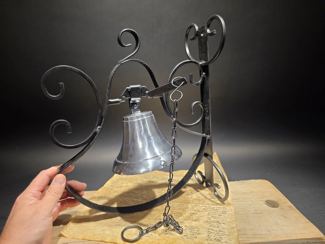 Wrought Iron Scrollwork Wall Mounted Garden/Home Bell - 10