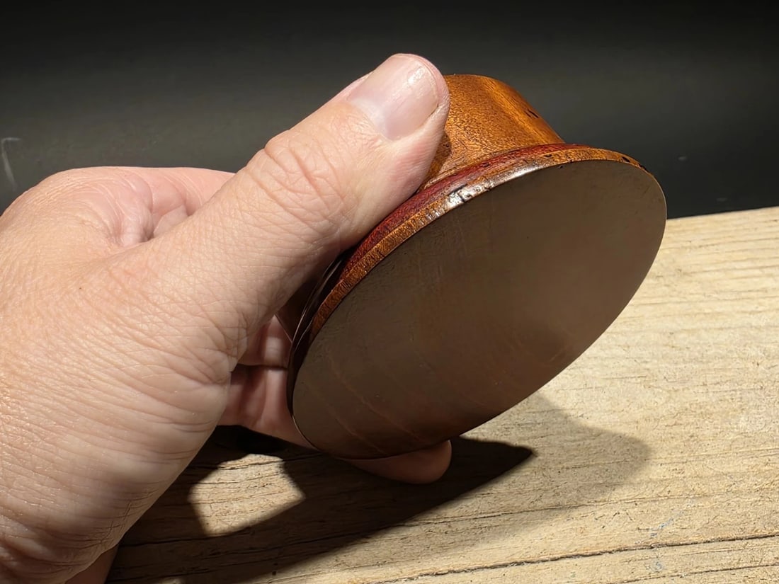 Turned Mahagony Wood Compass - 7