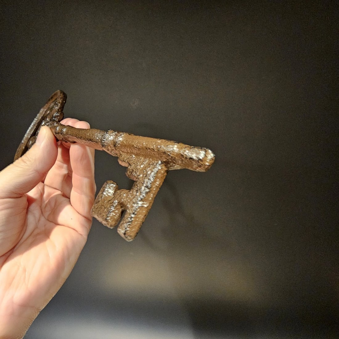 Cast Iron Large Ornate Skeleton Key - 13