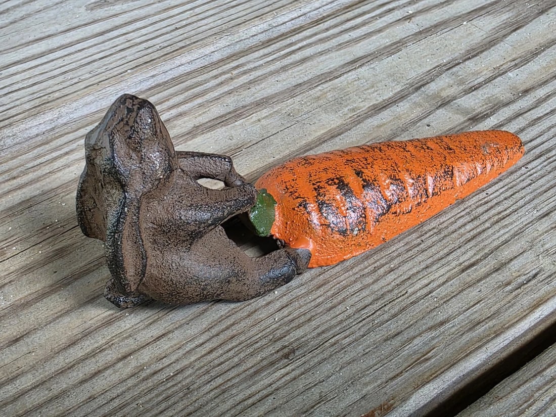 Cast Iron Door Stop Rabbit Hare Wedge - 12