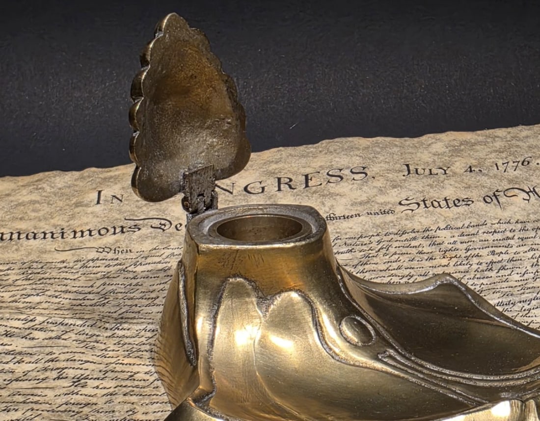 Brass Inkwell Ink pot Bottle - 6