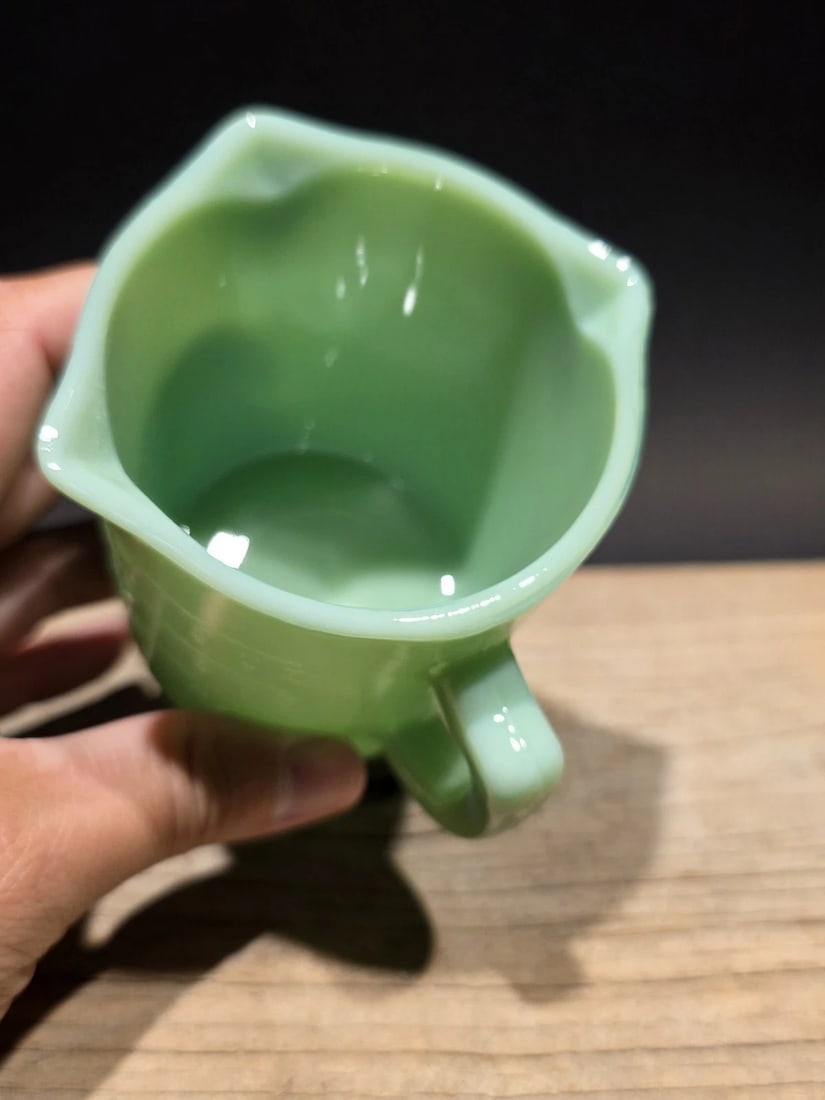 1 Cup Jadeite Depression Glass Retro - 12