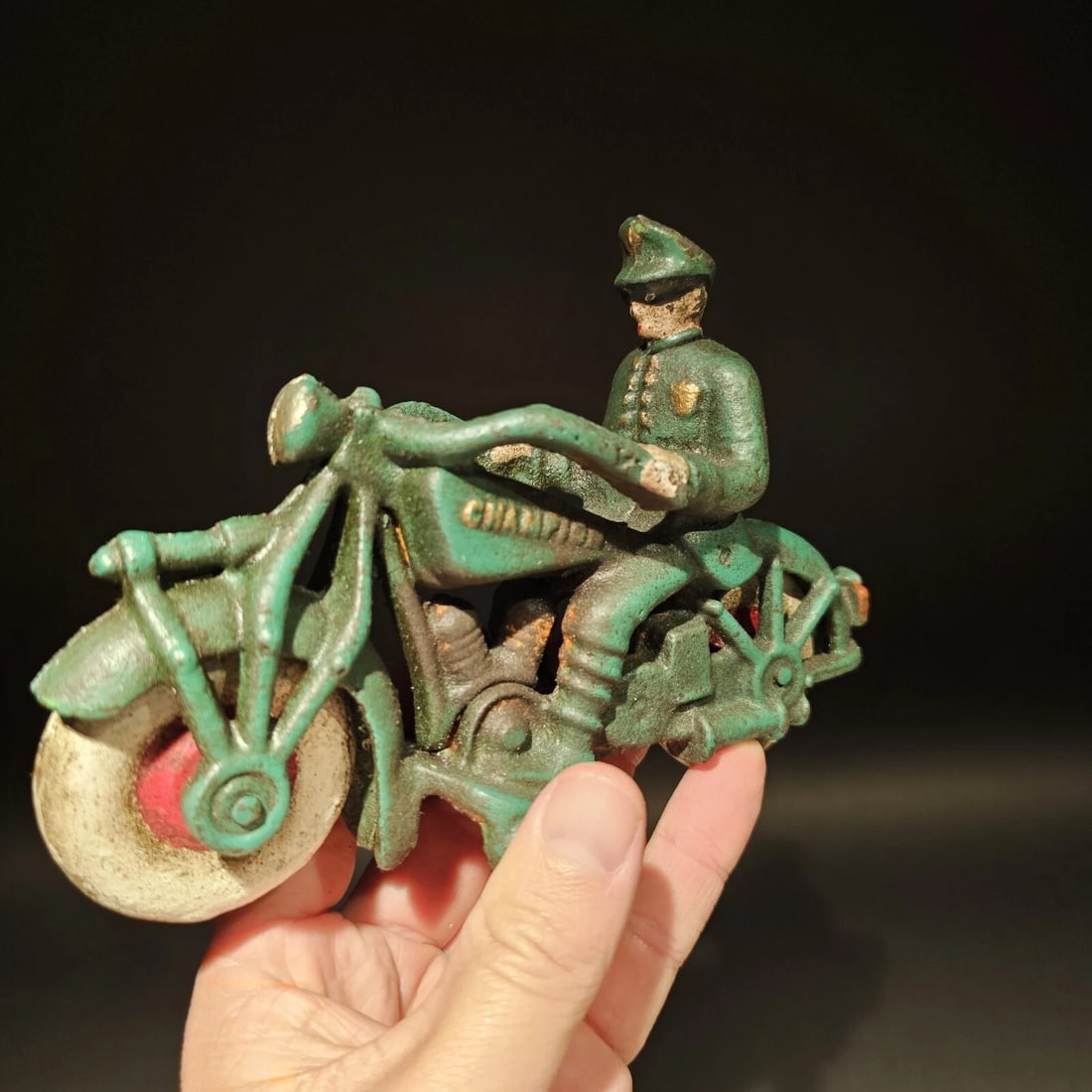 7" Cast Iron Toy Motorcycle - 11